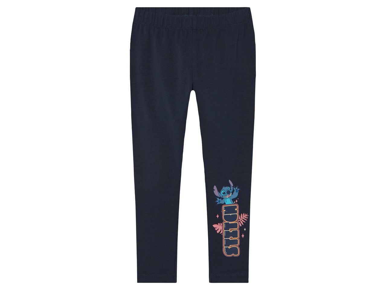 Sötétkék gyerek leggings Stitch mintával