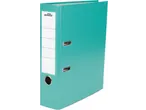 Turquoise CRELANDO ordner met etiket en vingergat.