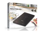 A box shows a 2000W Cuisinart induction hob with digital controls.
