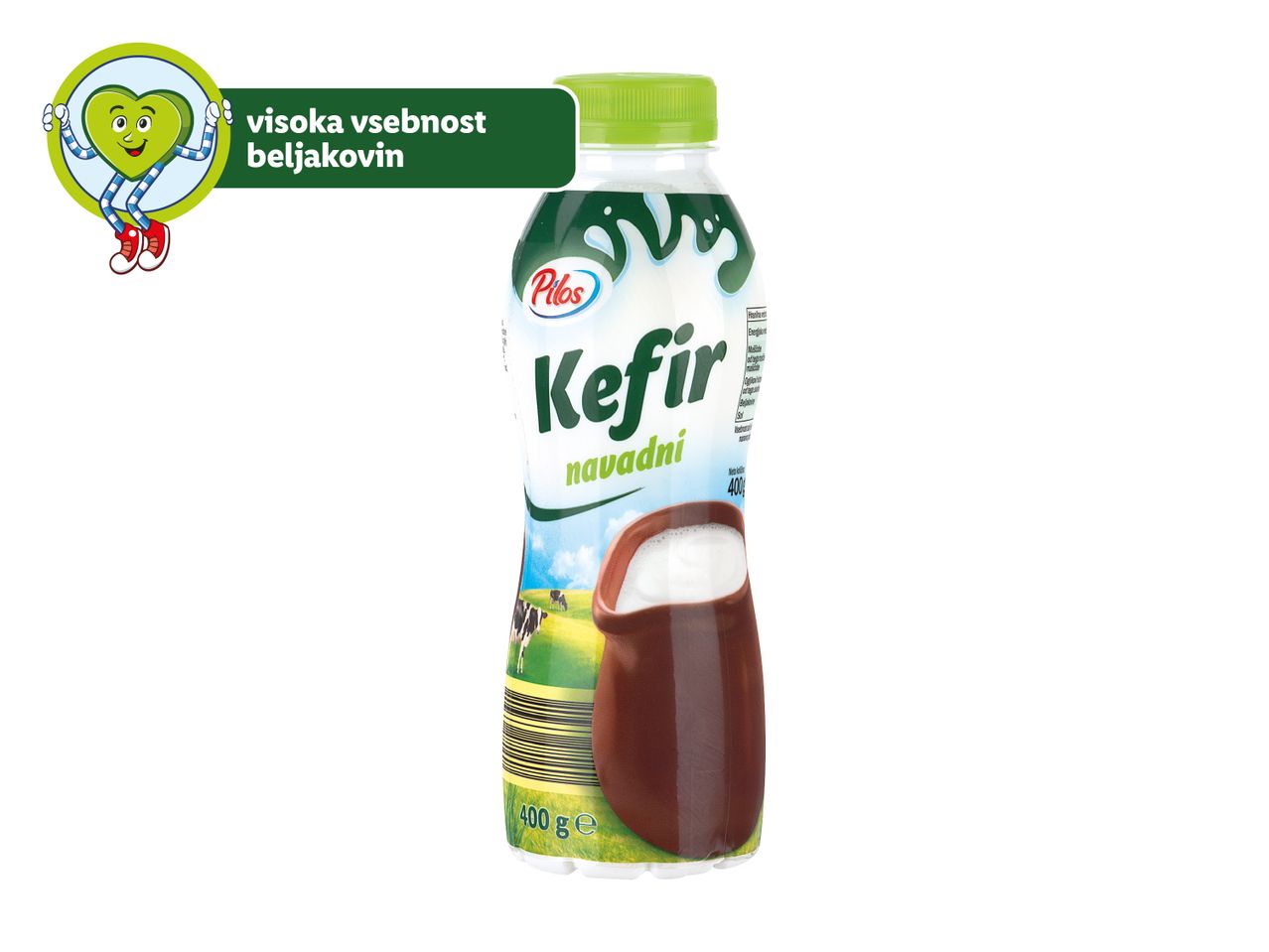 Pilos kefir v plastični steklenici.