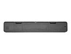 Black plastic case for tools or equipment, with a textured surface and a recycling symbol.