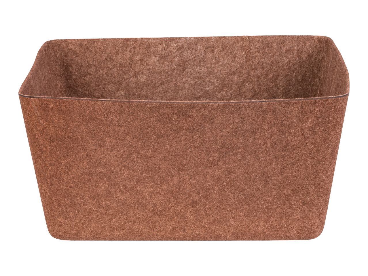 Brown felt storage basket