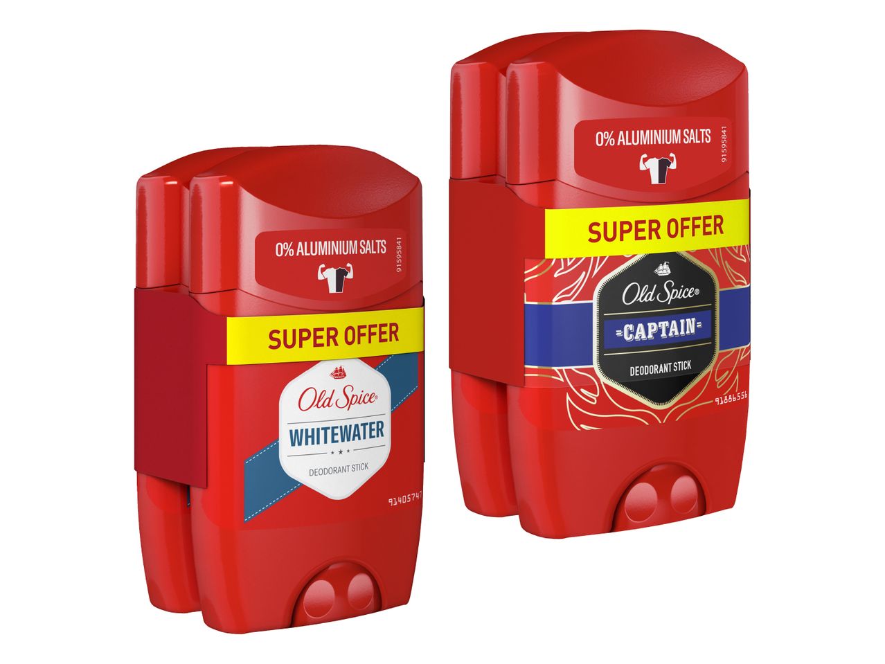 Dva paketa Old Spice dezodorantov v palčki.