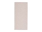 Beige and white geometric pattern bath mat