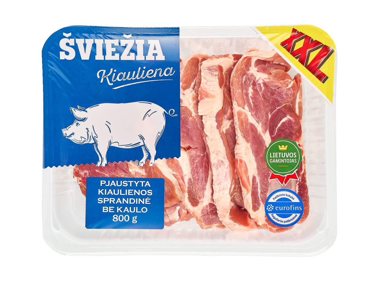 800 g šviežios kiaulienos.