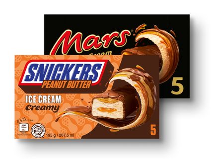 Snickers Snickers/Mars/Twix/Bounty Ice Cream Riegel
