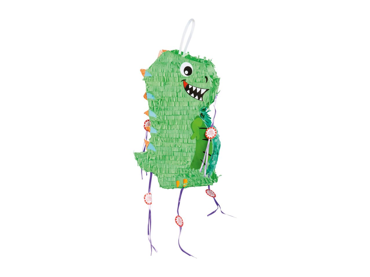 Dinosaur piñata for a party.