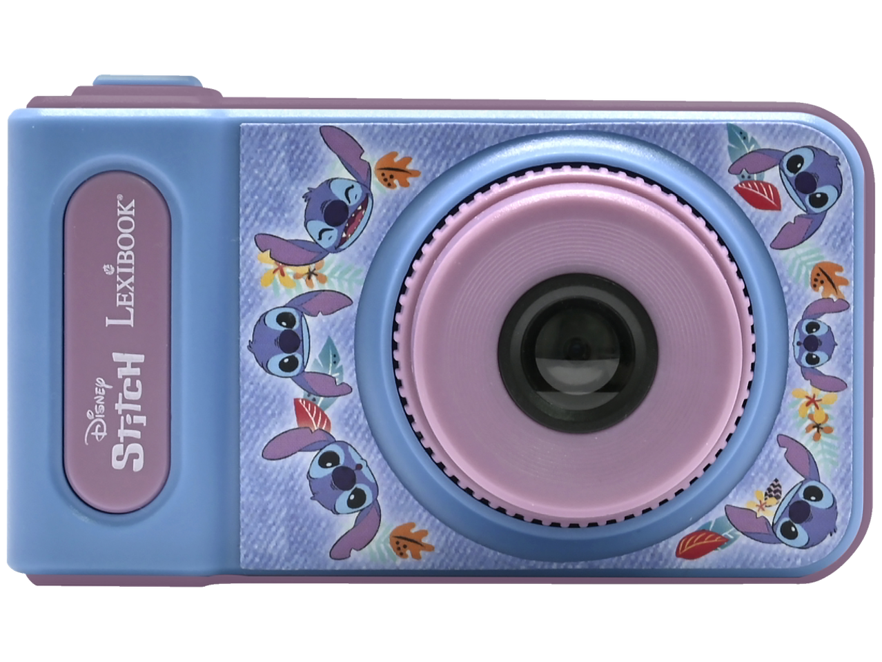 Cameră Disney Stitch LexiBook: albastră cu imprimeu Stitch.