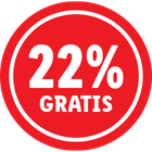 f 22% gratis