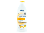 Loção Corporal Cien Q10 para pele normal, firma e melhora a elasticidade, com Vitamina C e manteiga de karité.