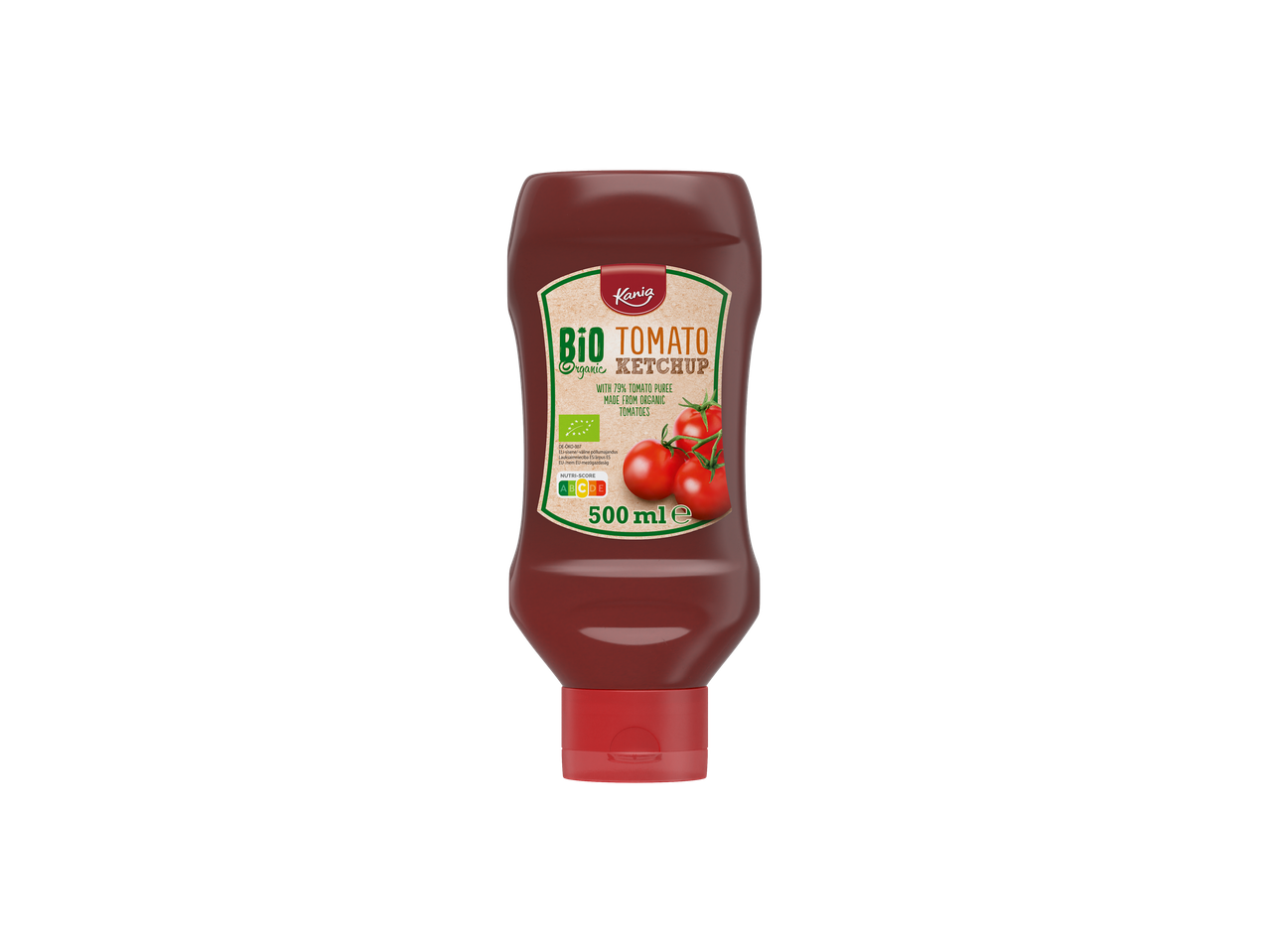 Kania Bio Paradicsom Ketchup, 500 ml-es üveg.