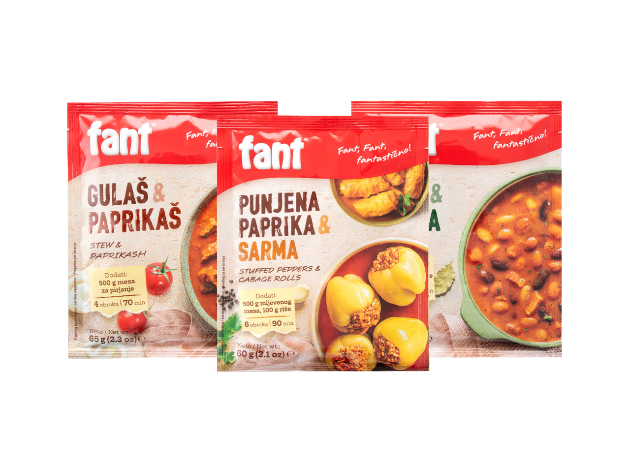 Fant mješavine za gulaš i paprikaš, punjenu papriku i sarmu te grah.