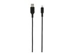 Black USB to Lightning charging cable