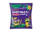 Cadbury Dairy Milk Freddo & Friends treat size bag with various chocolates.