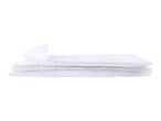 Folded white quilted duvet or comforter