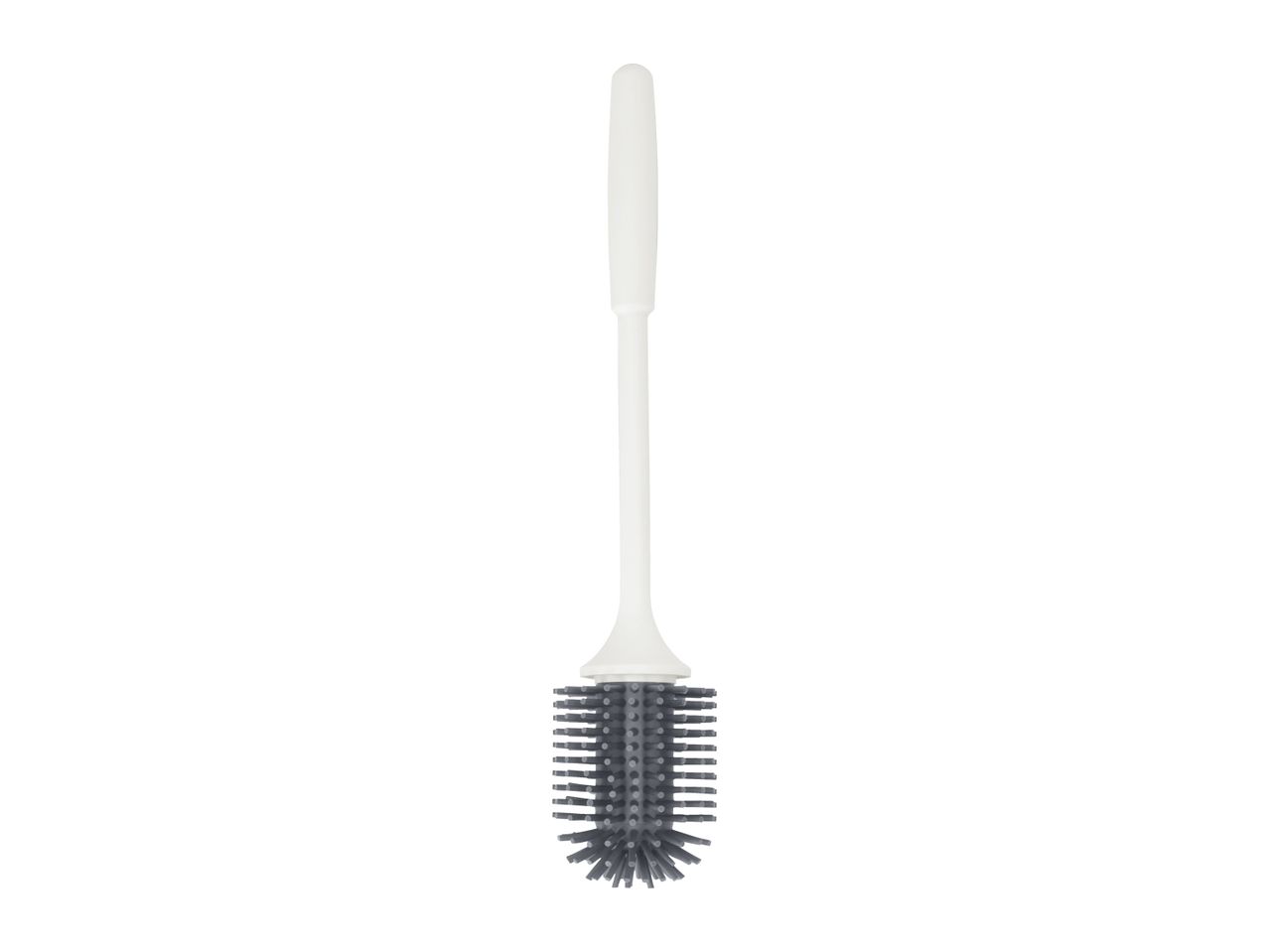 White toilet brush with a grey silicone head