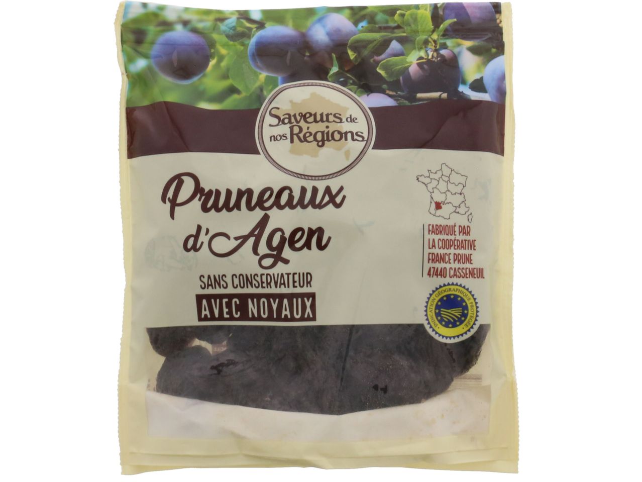 Pruneaux d'Agen Saveurs de nos Régions, avec noyaux.