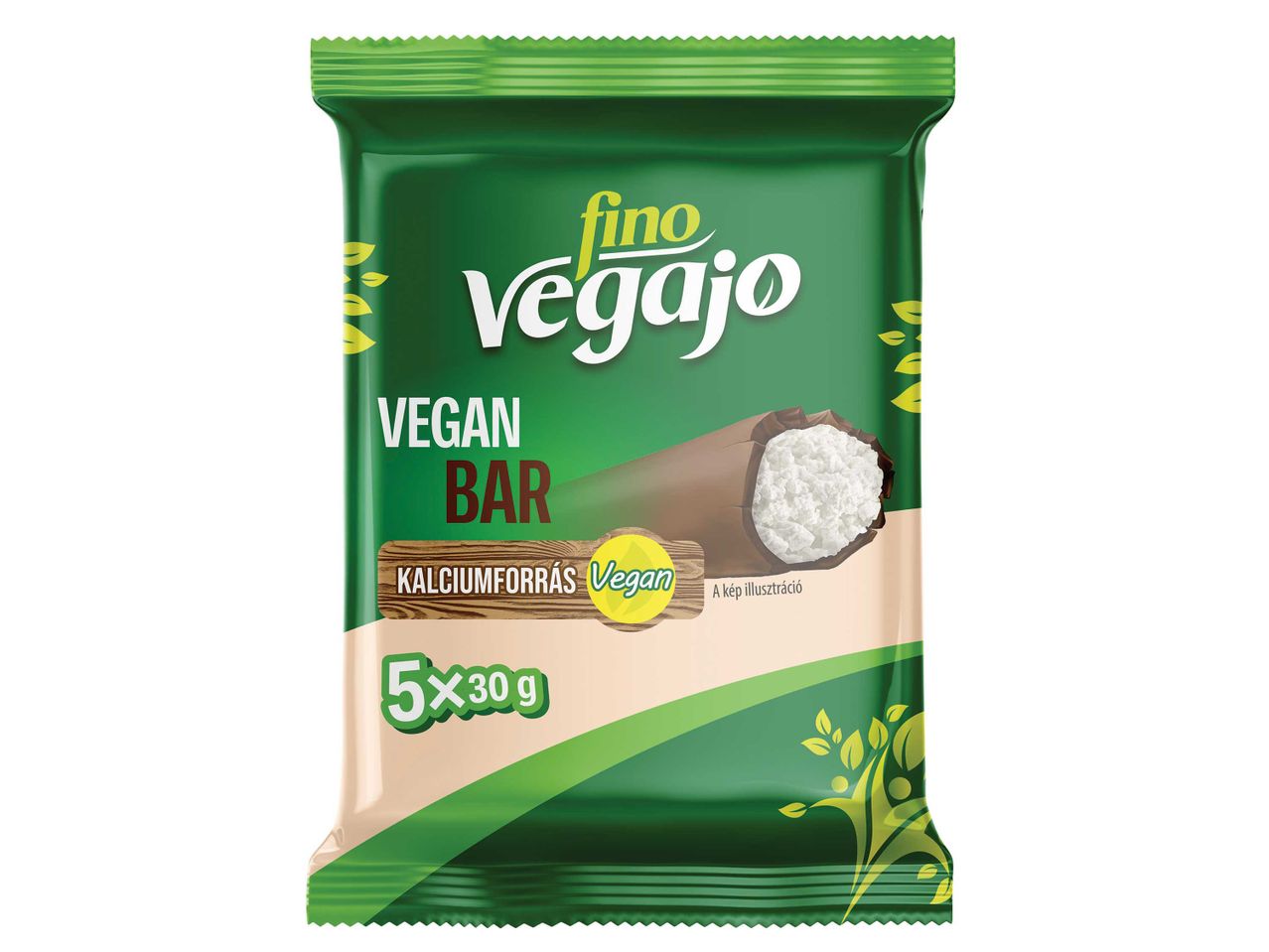 Fino Vegajo vegán szelet, kalciumforrás, 5x30g-os kiszerelésben.