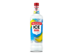Fles met een verfrissende, originele citrussmaak, met een helderblauw en geel label.