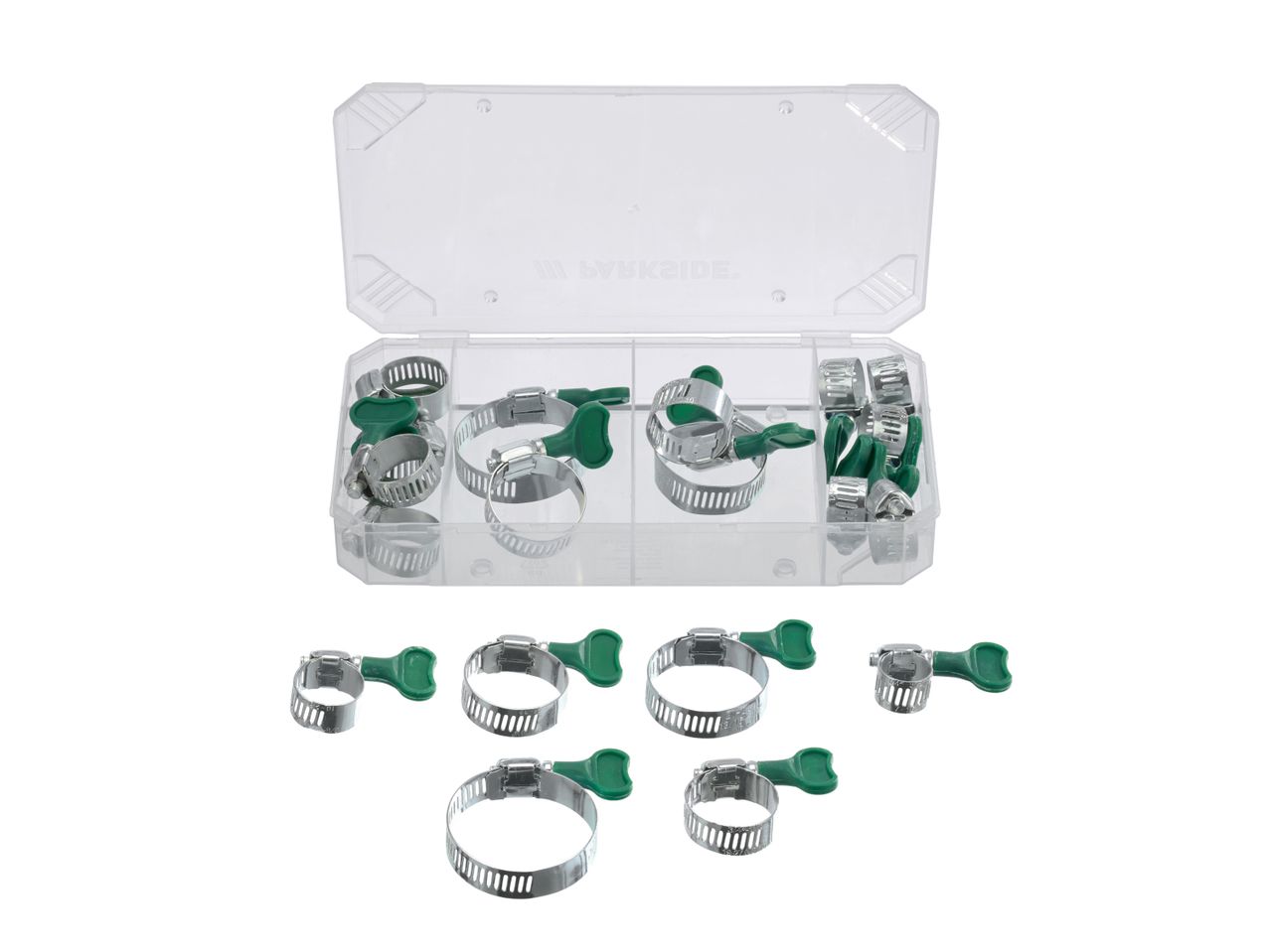Assortimento set minuteria in confezione trasparente.