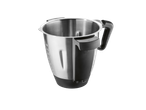 SILVERCREST® KITCHEN TOOLS Monsieur Cuisine Smart: Bol de amestecare independent din oțel inoxidabil cu mâner negru.