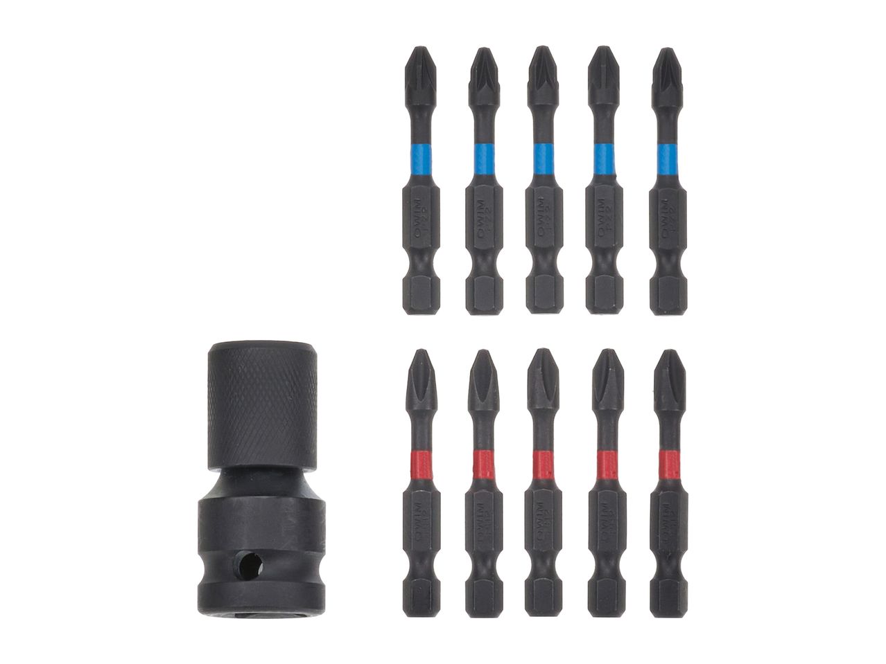 Go to full screen view: Parkside Impact Wrench Adaptor with Torsion Bits - 11 piece set - Image 1