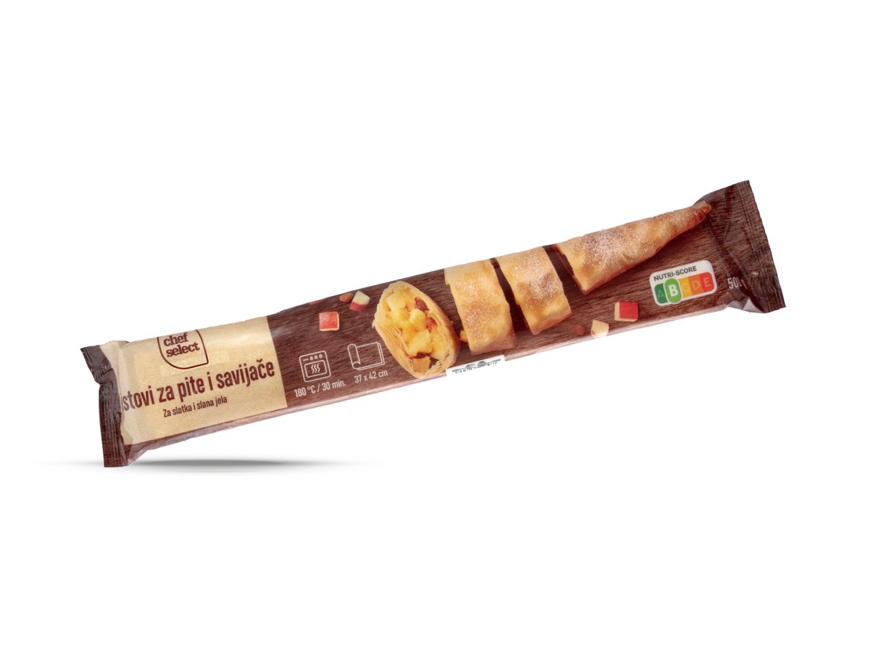 Chef Select kore za pite i savijače, za slatka i slana jela, s Nutri-Score oznakom.