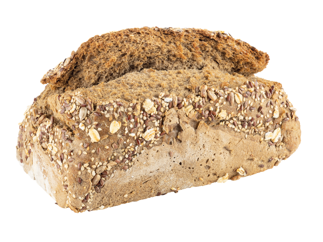 Pão com várias sementes e grãos.