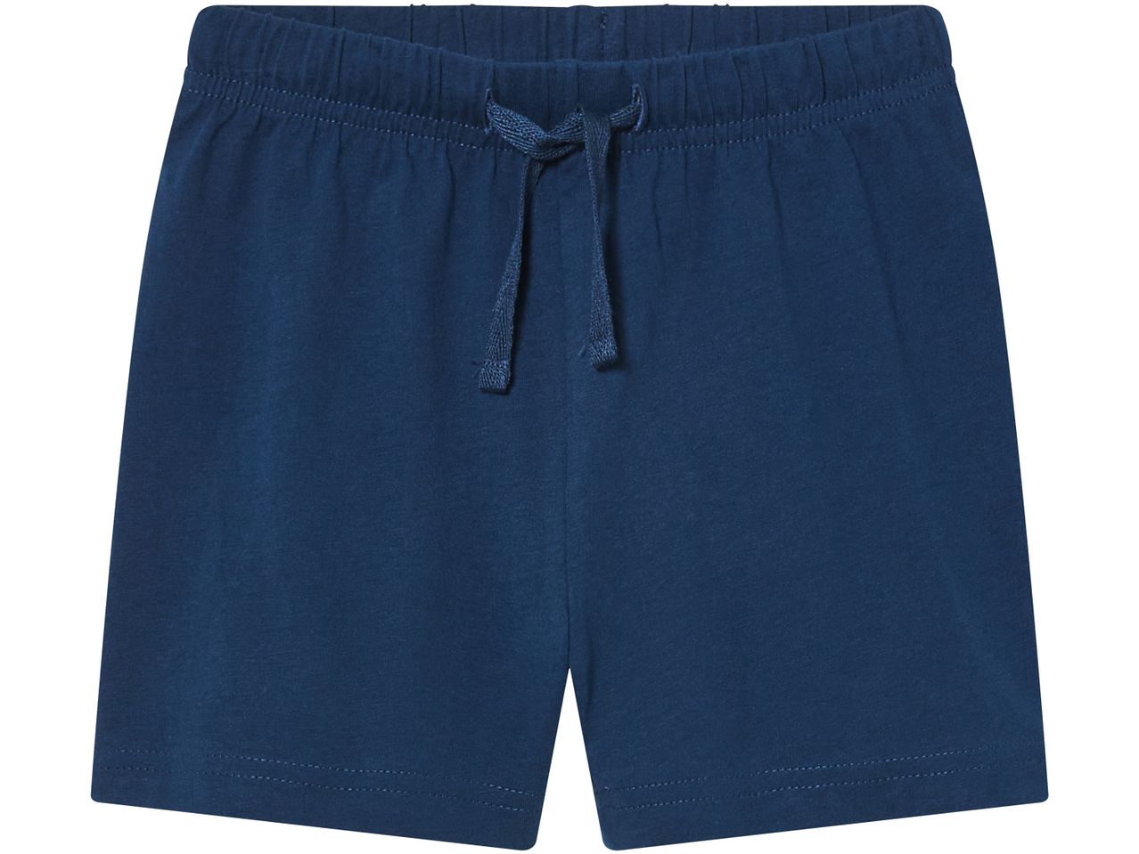 Shorts blu scuro con coulisse in vita.