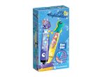 DIY highlighters kit with purple bunny and green dinosaur pens, 'Blue Vibe' theme
