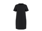 Haljina ESMARA: Crna haljina kratkih rukava s okruglim izrezom.
