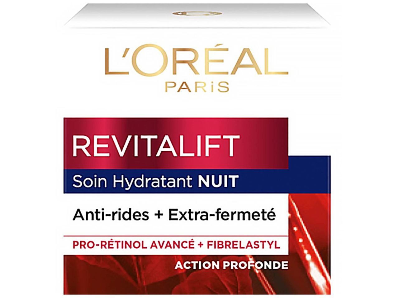 Crème de nuit anti-rides L'Oréal Paris Revitalift.