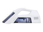 White cordless spot cleaner with a dark transparent water tank and a handle.