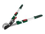 Loppers with extendable handles and green and black grips