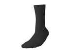 Single black sock on a white background