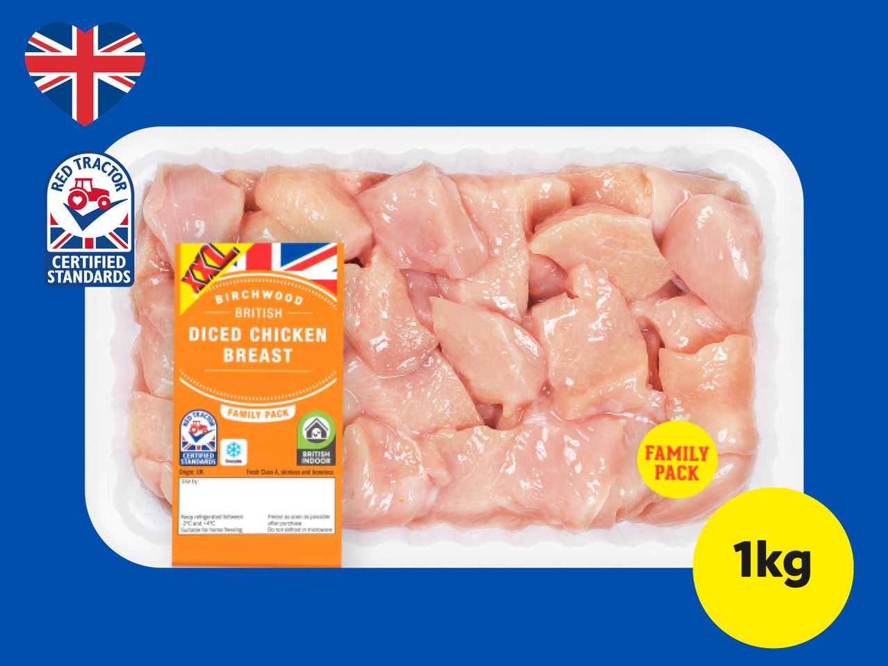 Go to full screen view: Birchwood Diced British Chicken Breast - Image 1