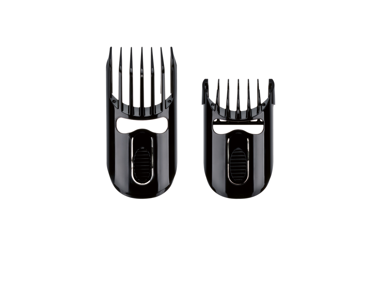 Kaks musta juukselõikuri otsikut CIEN BEAUTY Aparador de Cabelo jaoks.