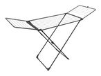 Black clothes drying rack with extendable wings