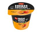 Milbona High Protein joghurt barack-passiógyümölcs ízzel, alacsony zsírtartalmú és cukor nélkül.
