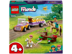 LEGO Friends 42634: Set de joc cu cai, mașină 4x4 și remorcă.