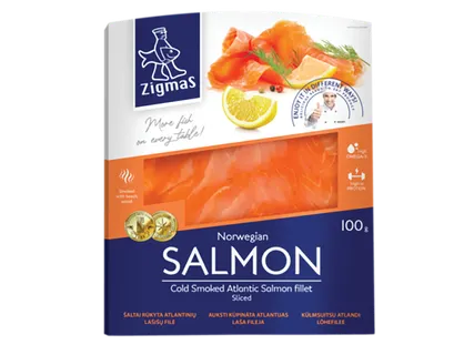 Pjaustyta lašišų filė