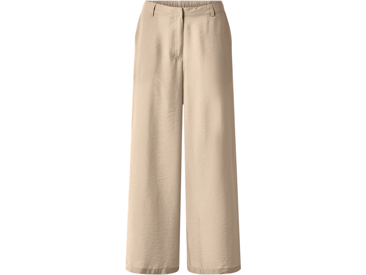 ESMARA Wide Leg broek in lichtbeige met elastische taille en relaxte pasvorm.