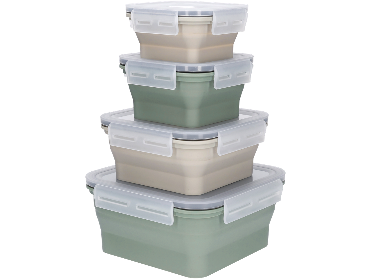 Silvercrest® kokkupandavad hoiuanumad beežis ja rohelises