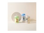 Three Tommee Tippee baby bottles with animal designs on a light background.