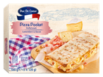 Pizza Pocket Duc De Coeur estilo francês: lanche recheado com Camembert e bacon.