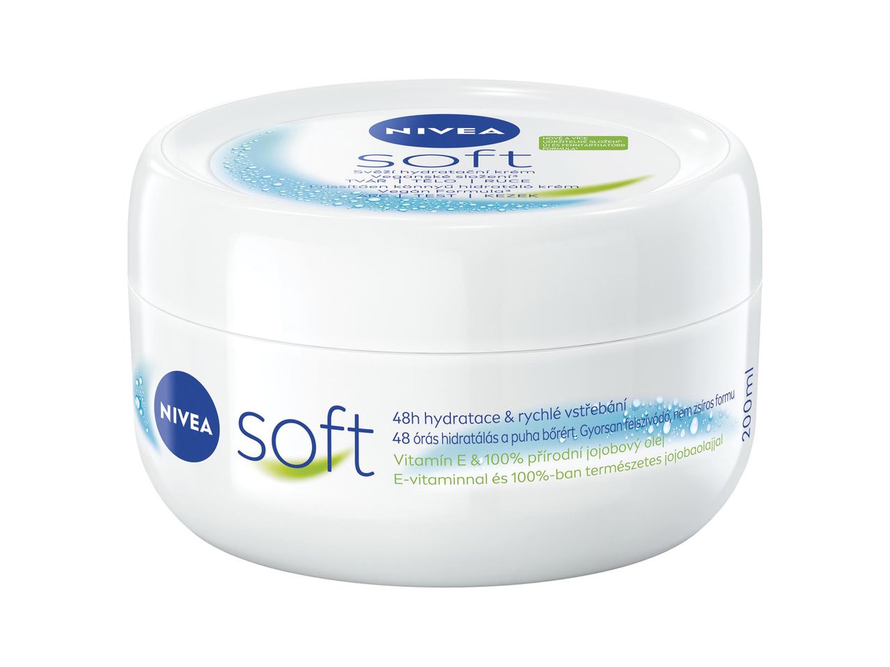 NIVEA Soft hidratáló krém 200 ml-es kiszerelésben.