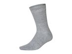 A single light gray sock, standing upright on a white background.