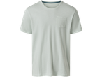 Un tricou verde deschis pentru bărbați cu un buzunar mic.