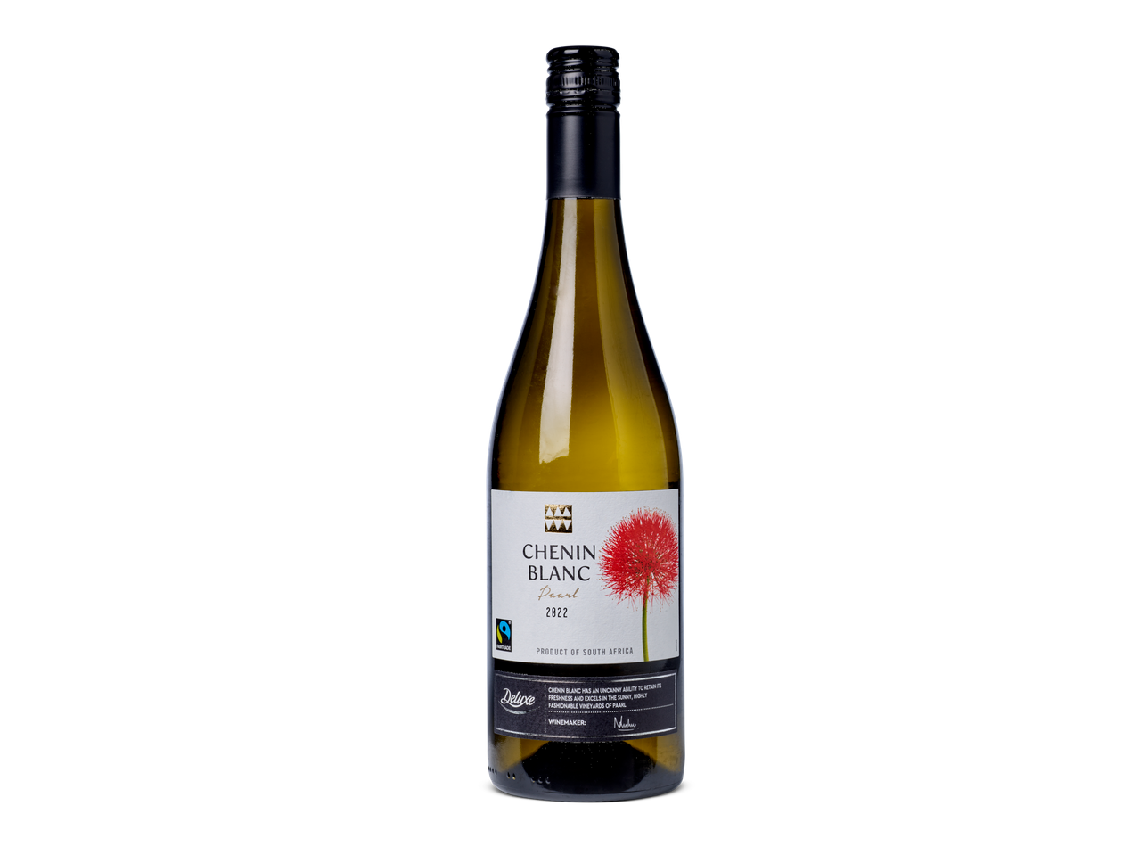 Een fles Chenin Blanc Paarl 2022 wijn uit Zuid-Afrika.