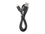 Black USB-A to USB-C charging and data cable